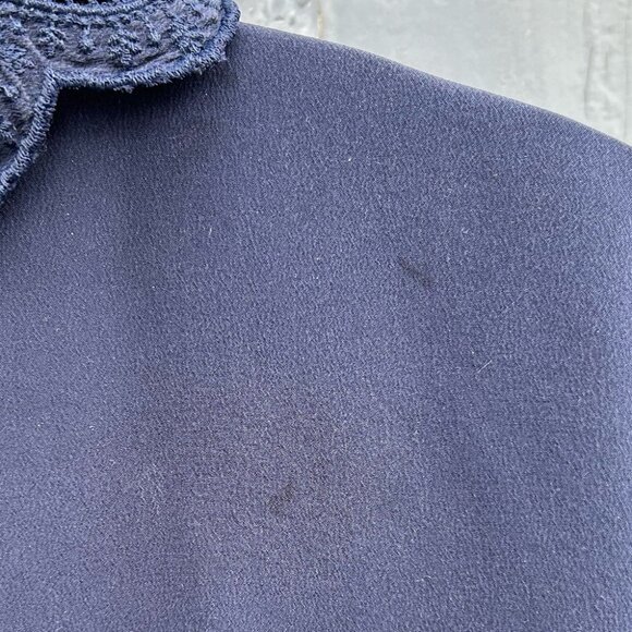 Sezane Chlo Silk Navy Blouse, size 44 - Picture 14 of 14